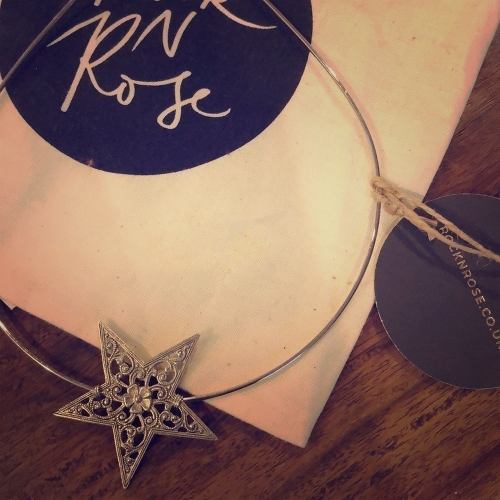 Anthropologie Rock N Rose Star Necklace